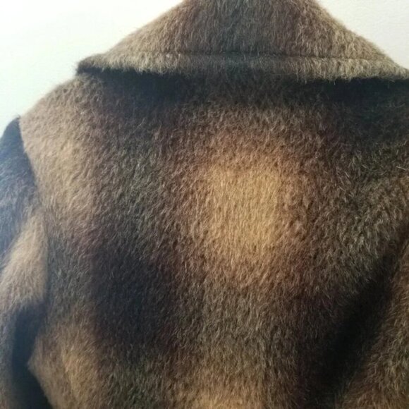 Vintage 100% Pure Mohair Belted Long Coat - Picture 15 of 16